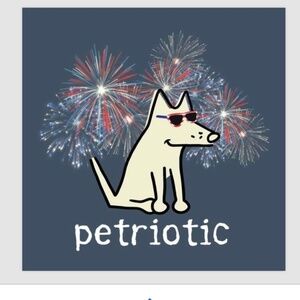 Teddy the Dog - Petriotic T Shirt - Unisex Size Medium